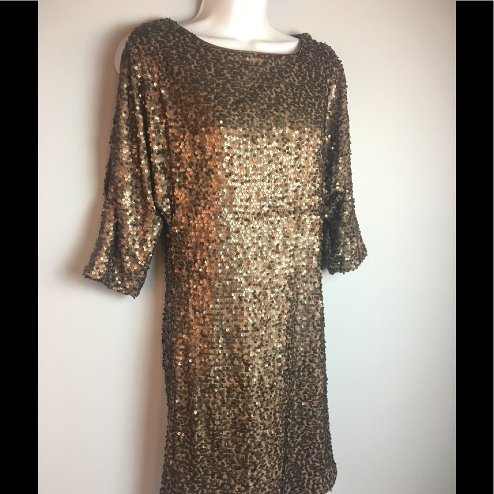Trina Turk Sequin Cold Shoulder Dress 4